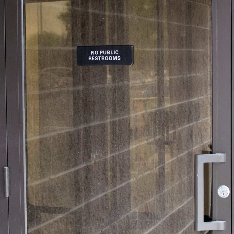 AborenCo No Public Restrooms Commercial Adhesive Sign Door Plate for Business Restaurant - 9" x 3" - Image 3